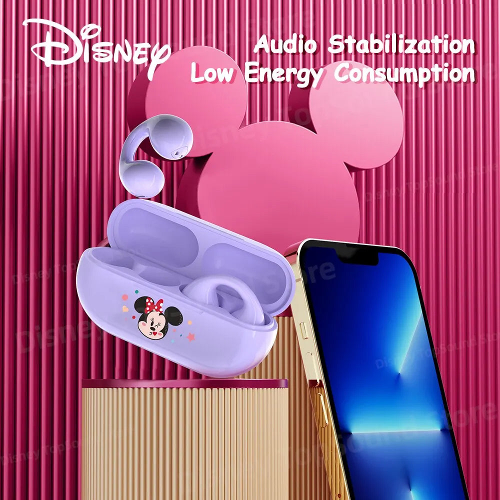 Auricolari Disney D5 Bluetooth 5.3 con clip auricolare, nuovo modello 2024