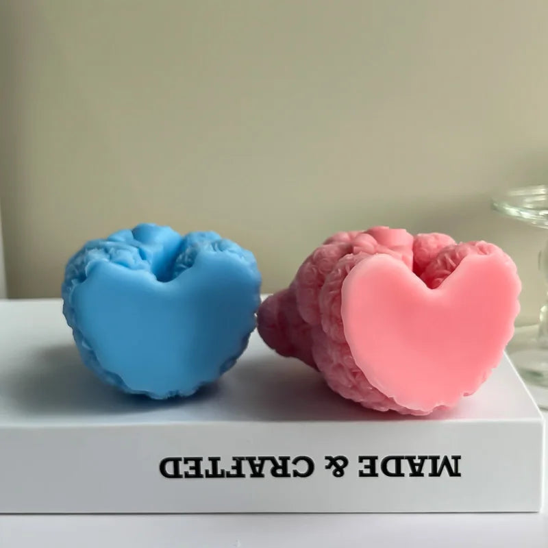 Candele creative per aromaterapia a forma di orso di rose 3D