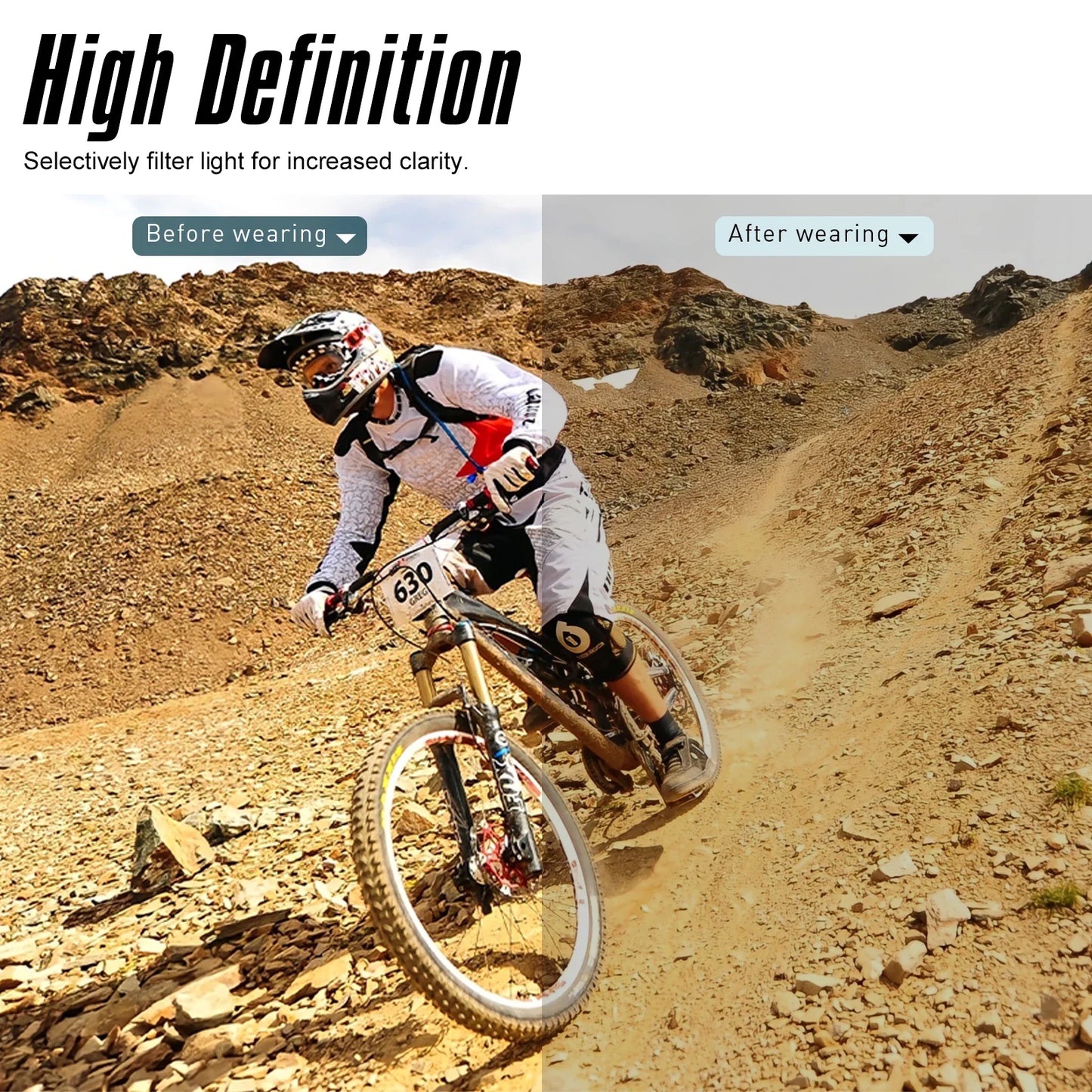 Occhiali da sole fotocromatici SCVCN da ciclismo per uomo, occhiali da mountain bike, occhiali da ciclismo su strada, occhiali da ciclismo Pock UV400 MTB Biking