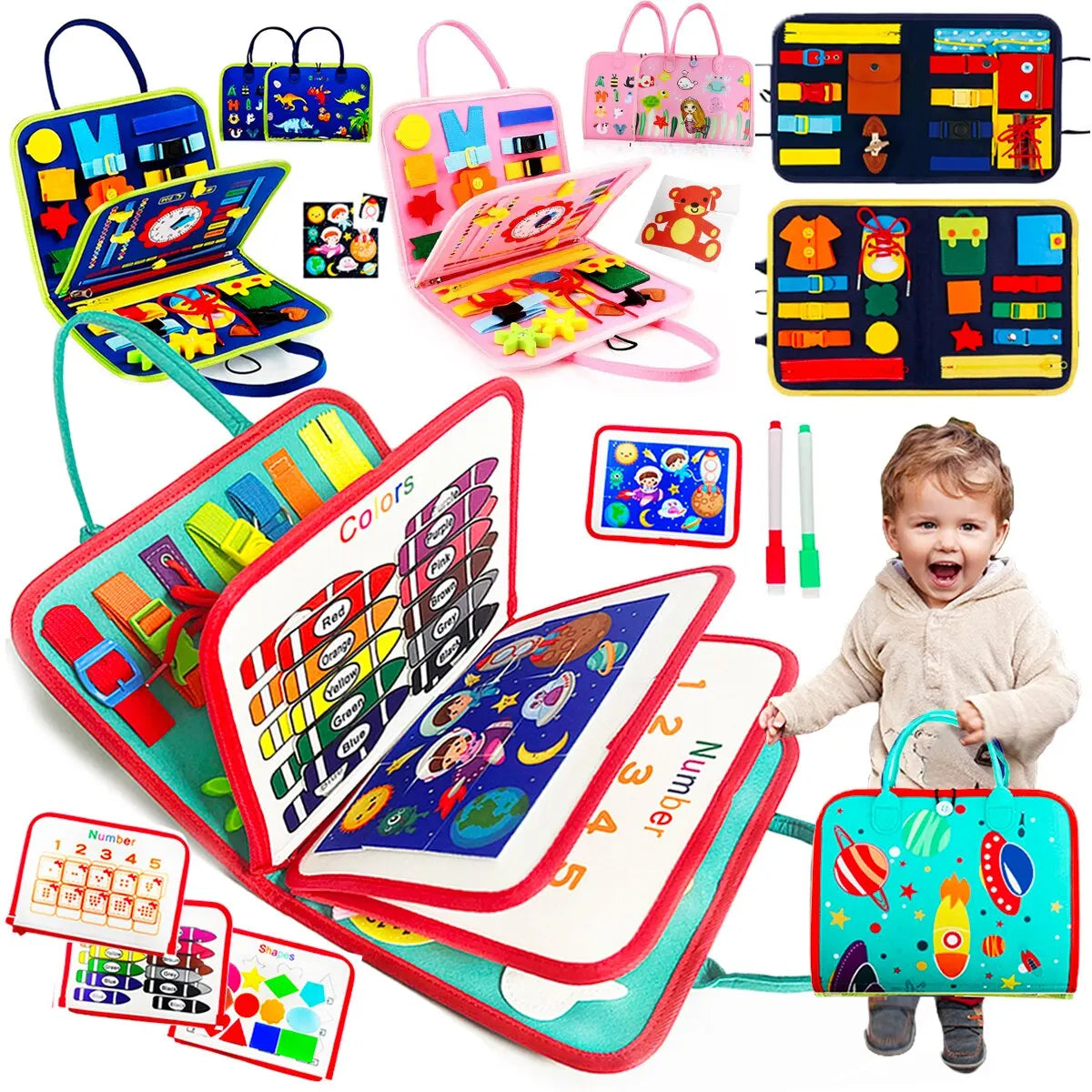 Tavola Montessori per bambini piccoli sensoriale - Apprendimento educativo prescolare