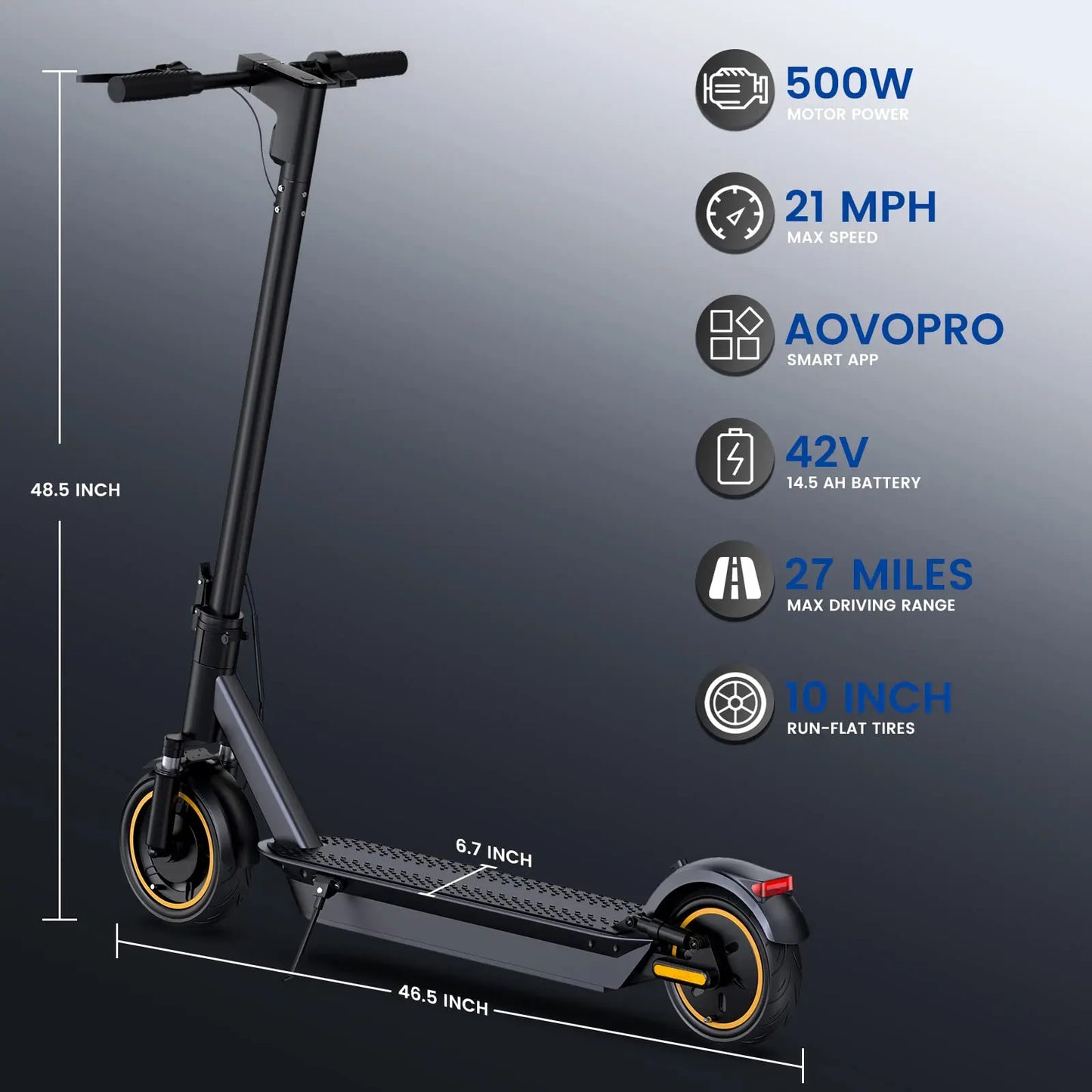 Monopattino elettrico ESMAX 1000W, autonomia massima 45 km, APP intelligente, batteria 14,5 AH, ruote da 10 pollici