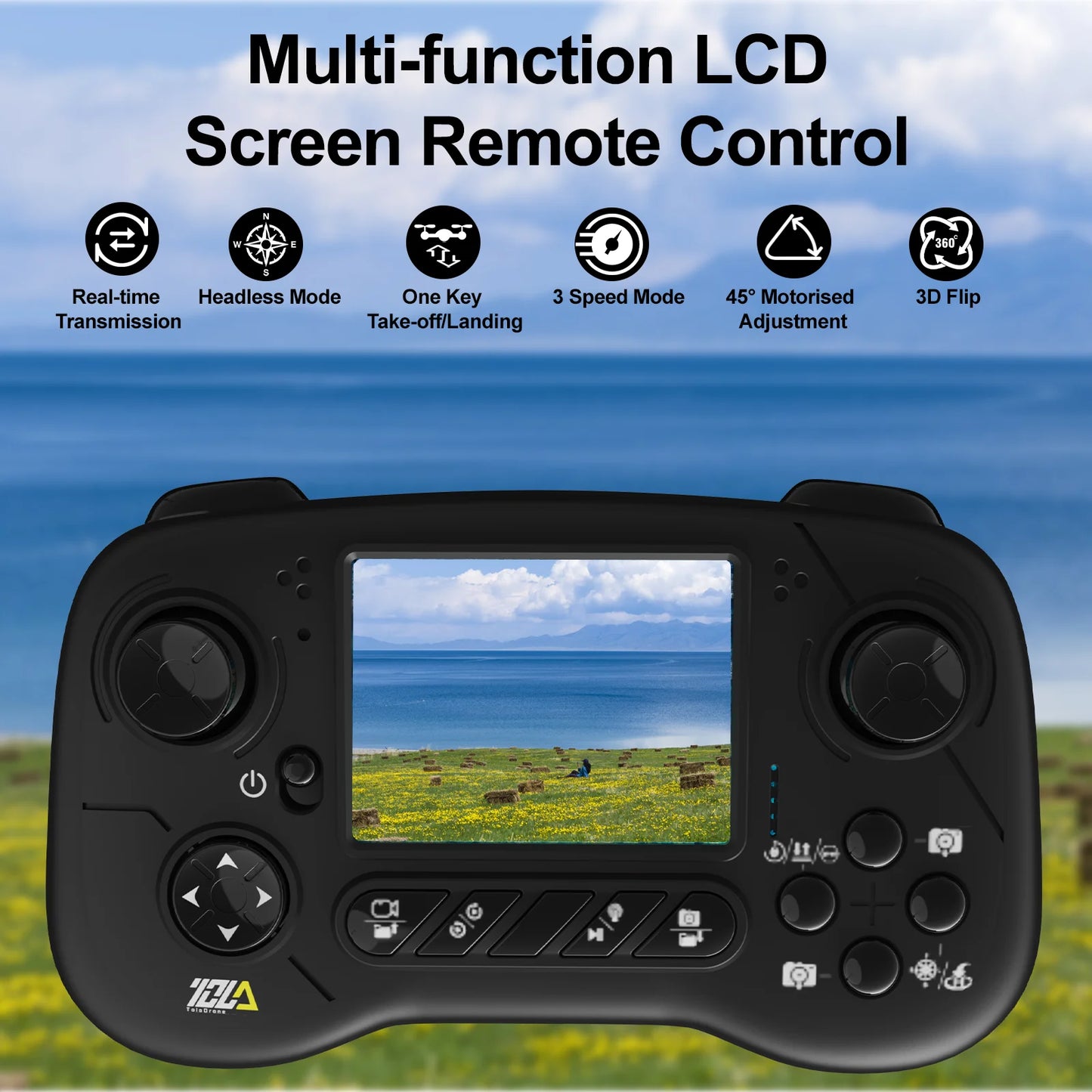 TD31LCD Drone RC Quadcopter with 320*240 LCD Screen Brushless UAV Optical Flow for Adult Beginner  Digital Image Transmission CO