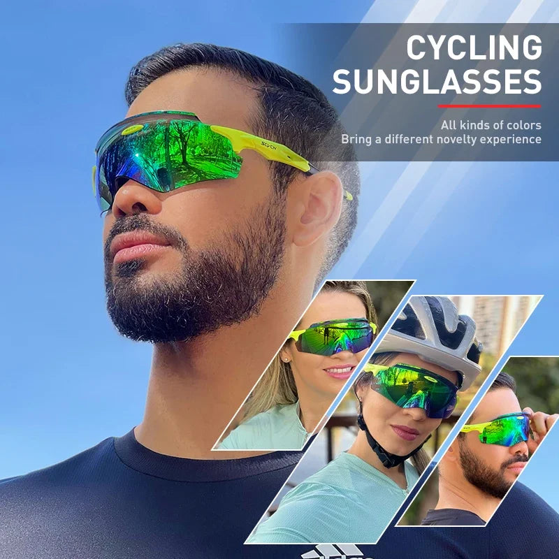 Scvcn Herren-Radbrille Outdoor-Sport-Runing-Sonnenbrille Damen MTB-Fahrradbrille Rennradfahren Angeln Wandern Brillen