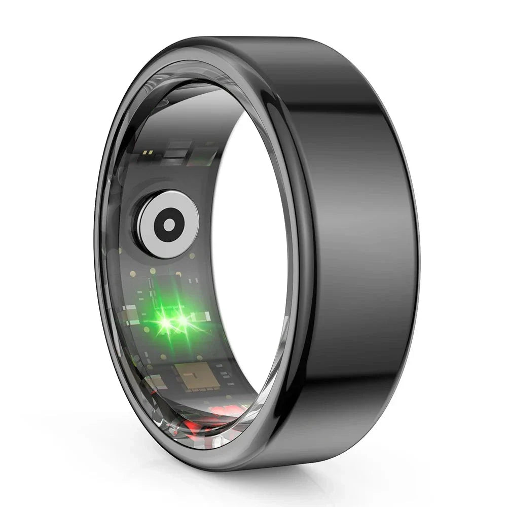 C-R2 Smart Ring con scocca in acciaio al titanio, IP68 e 3 ATM impermeabile, monitoraggio della salute e modalità multi-sport