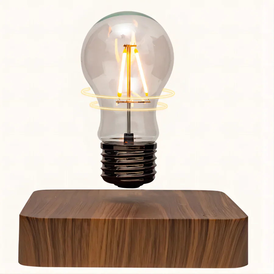 Magnetschwebelampe aus Glas mit LED-Glühbirne