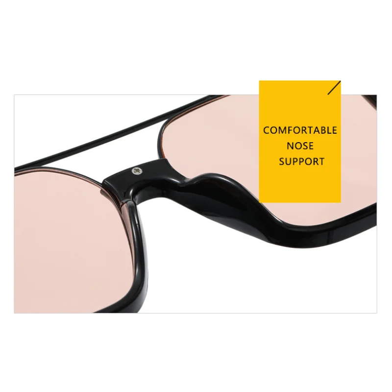 Double Beam Sonnenbrille mit großem Rahmen, neues Retro-Halbrahmen-Design