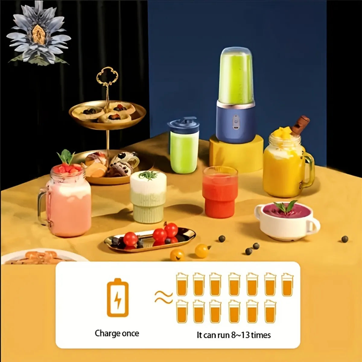 Frullatori per frutta portatili multifunzione USB a doppia tazza