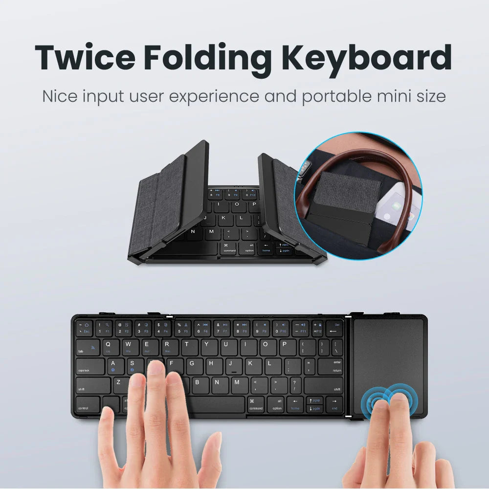 Tastiera pieghevole Bluetooth con touchpad