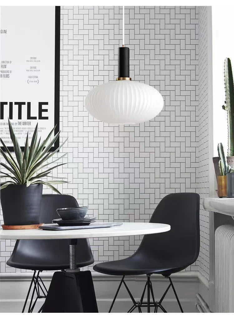 Nordische Glaspendelleuchten LED Minimalistischer Lampenschirm