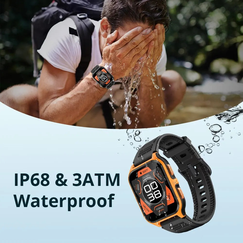 P73 1,9" Militär-Smartwatch IP68 wasserdicht