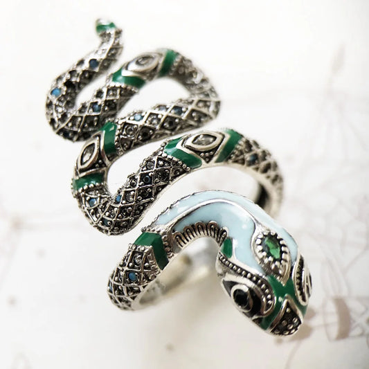 Anello serpente blu, nuovissimo gioiello alla moda bohémien per le donne