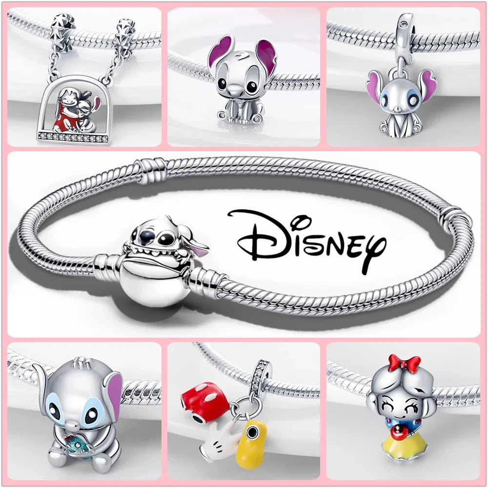 Disney Charms Silber 925 Lilo und Stitch Serie Passend für Pandora Armband