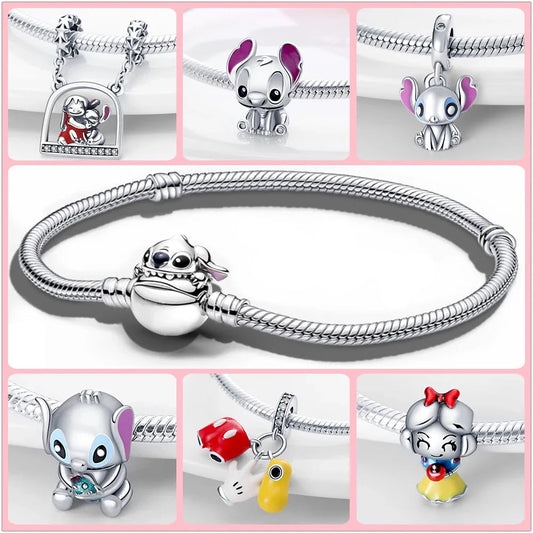 Charms Silver 925 Lilo and Stitch Series Fits for Pandora Bracelet