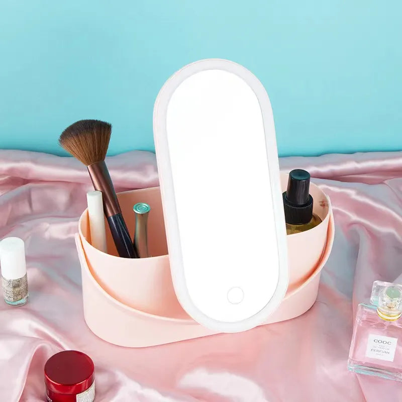 Make-up- und Schmuck-Organizer-Box mit LED