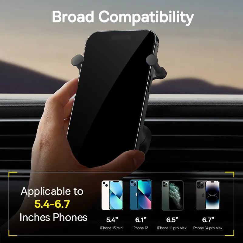 Supporto per telefono da auto Baseus Gravity Auto ripristinabile nella bocchetta dell'aria dell'auto Supporto in silicone per iPhone Xiaomi Samsung Supporto per cellulare da auto