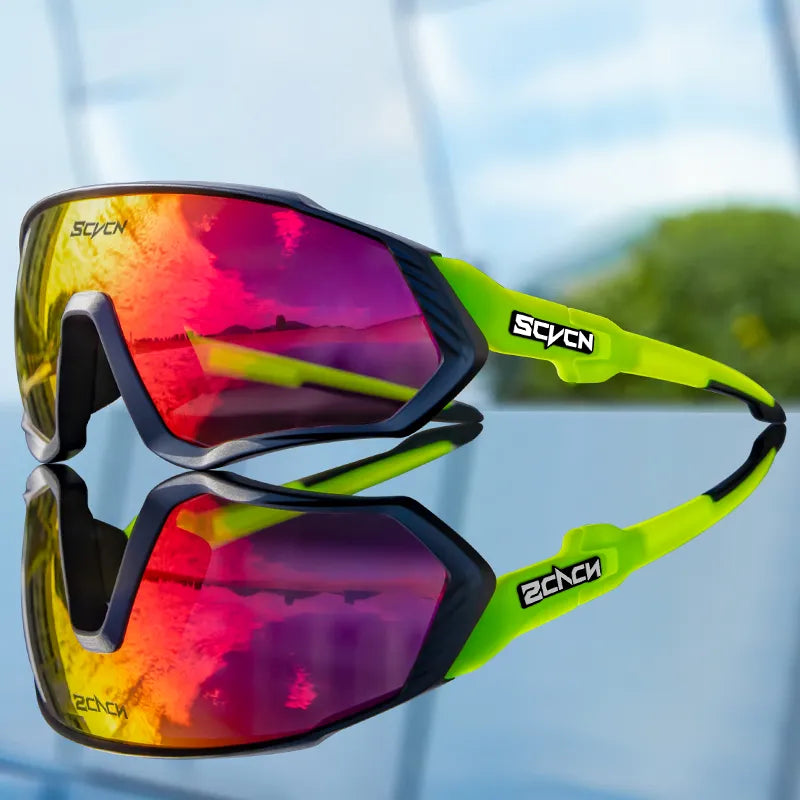 Fahrradbrille UV400 Herren Damen Fahrrad Sportausrüstung Outdoor MTB Radbrille Straßenlauf Fahren Sonnenbrille 1 Linse