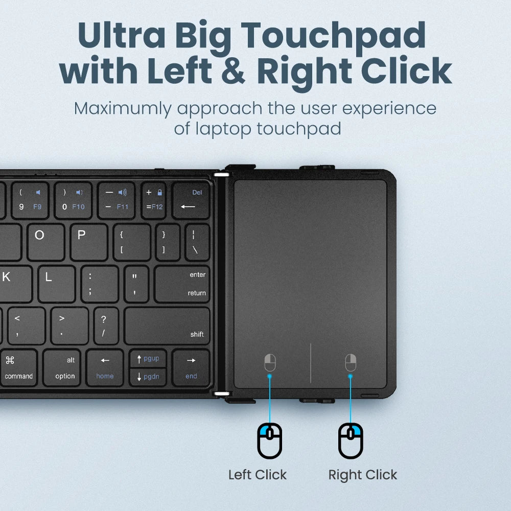 Tastiera pieghevole Bluetooth con touchpad