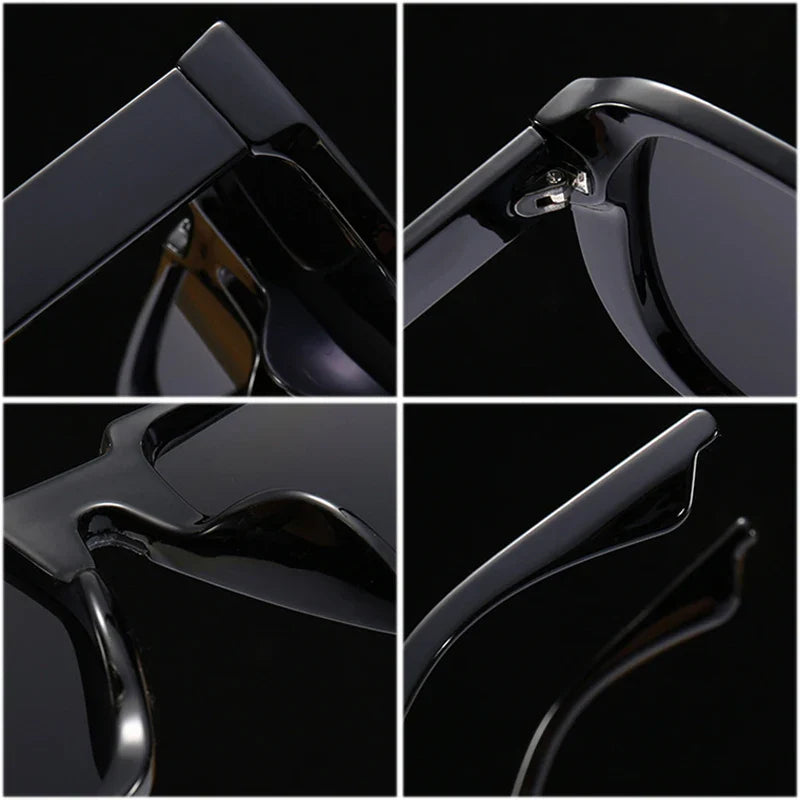 Retro Square One Piece Sonnenbrille Spiegelschirme