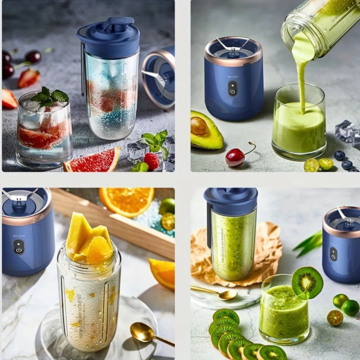 Frullatori per frutta portatili multifunzione USB a doppia tazza