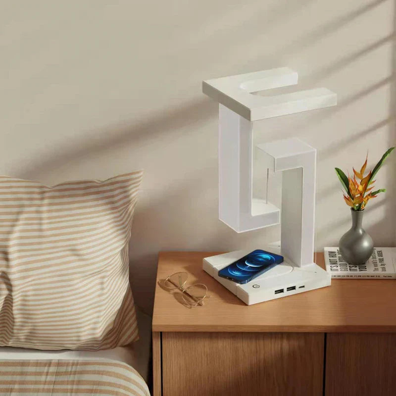 Lampada touch galleggiante innovativa con caricabatterie wireless