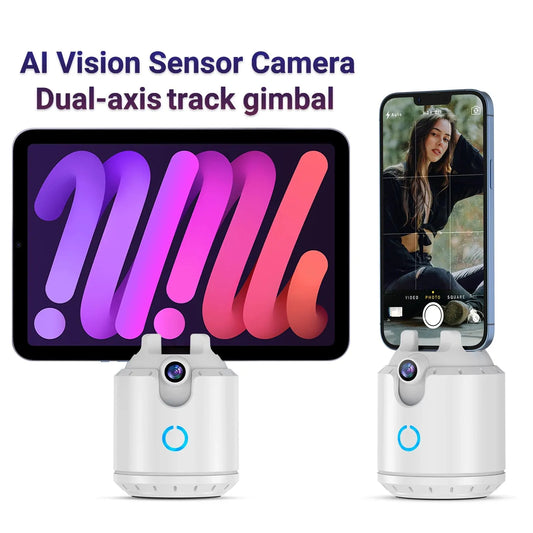 Fotocamera AI con supporto a doppio asse e rilevamento automatico del viso
