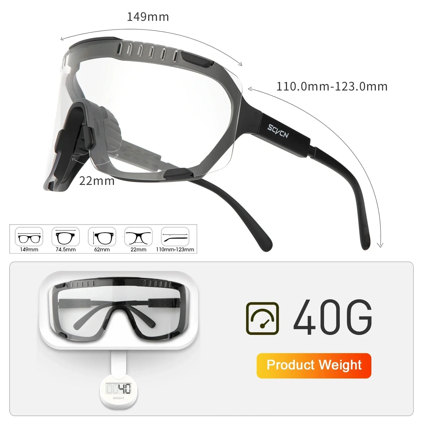 2023 Radfahren Sonnenbrillen Fahrrad Brillen Männer Sport Fahrrad Brille Outdoor UV400 Frauen Radfahren Gläser MTB Photochrome Sonnenbrille