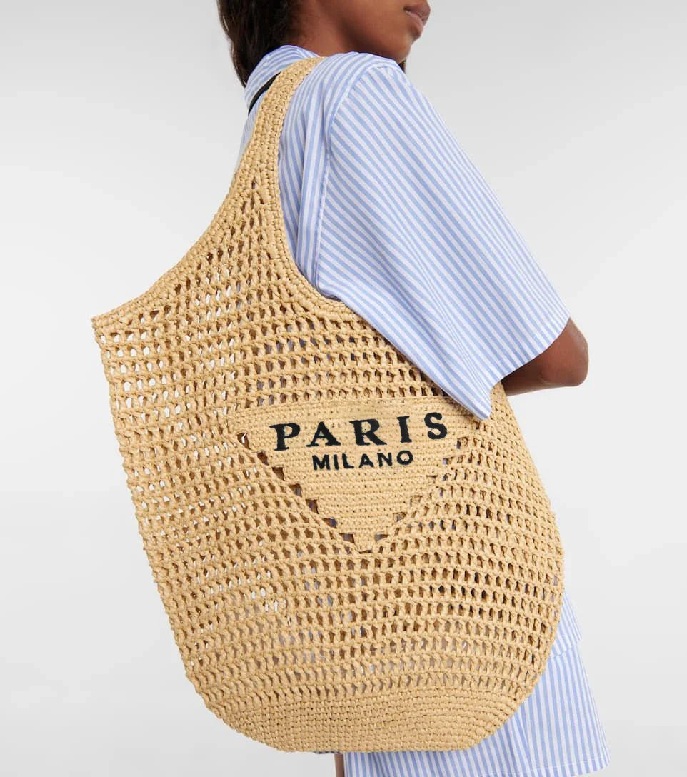 Borsa estiva in paglia di design di lusso