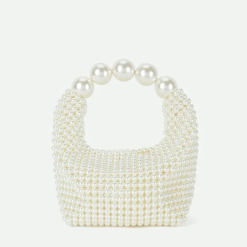 Borsa con perline di pietra acrilica di perle
