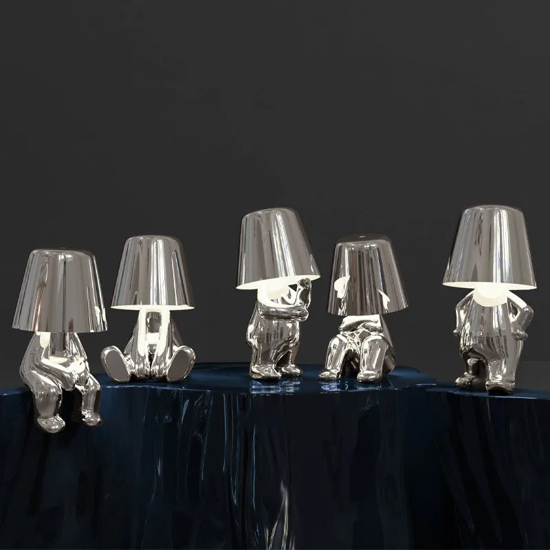 Little Golden Man Nachtlicht Harz Led Tischlampe
