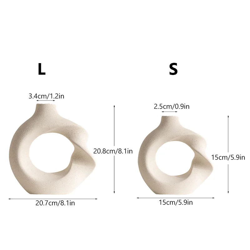 CAPIRON Gedrehte Vase, nordisches Keramik-Blumenarrangement, Pampasgras, Wohnzimmer, Inneneinrichtung, Haus, Heimdekoration, Objekte, Büro