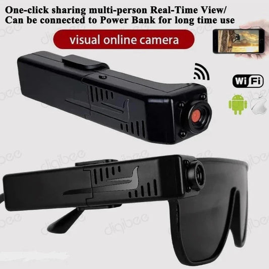 Occhiali indossabili intelligenti senza fili WiFi Telecamera a infrarossi Visione notturna AP/Remote Visualizzazione in tempo reale su APP