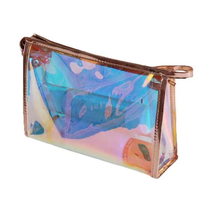 Borsa portatile trasparente per il trucco