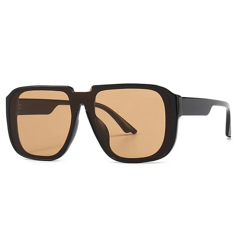 Retro Square One Piece Sonnenbrille Spiegelschirme