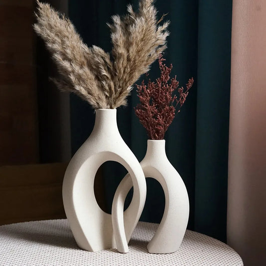 CAPIRON Vaso decorativo di lusso in ceramica, accessori per la decorazione della casa, fiori nordici, interni della casa, tavolo da soggiorno, arte moderna