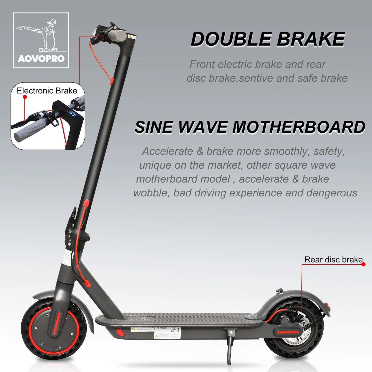 Elektroroller ES80 350 W, Akku 10,5 Ah, 8,5-Zoll-Räder, Smart-App, Höchstgeschwindigkeit 31 km/h, zusammenklappbarer elektrischer Tretroller