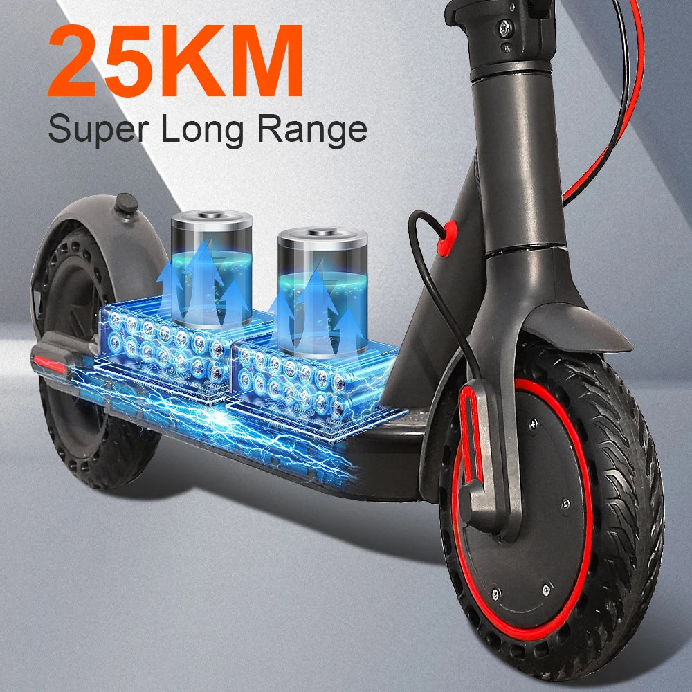 Elektroroller 365TUYA, Höchstgeschwindigkeit 31 km/h, 25 km, Akku 36 V 7,5 Ah, faltbar und tragbar