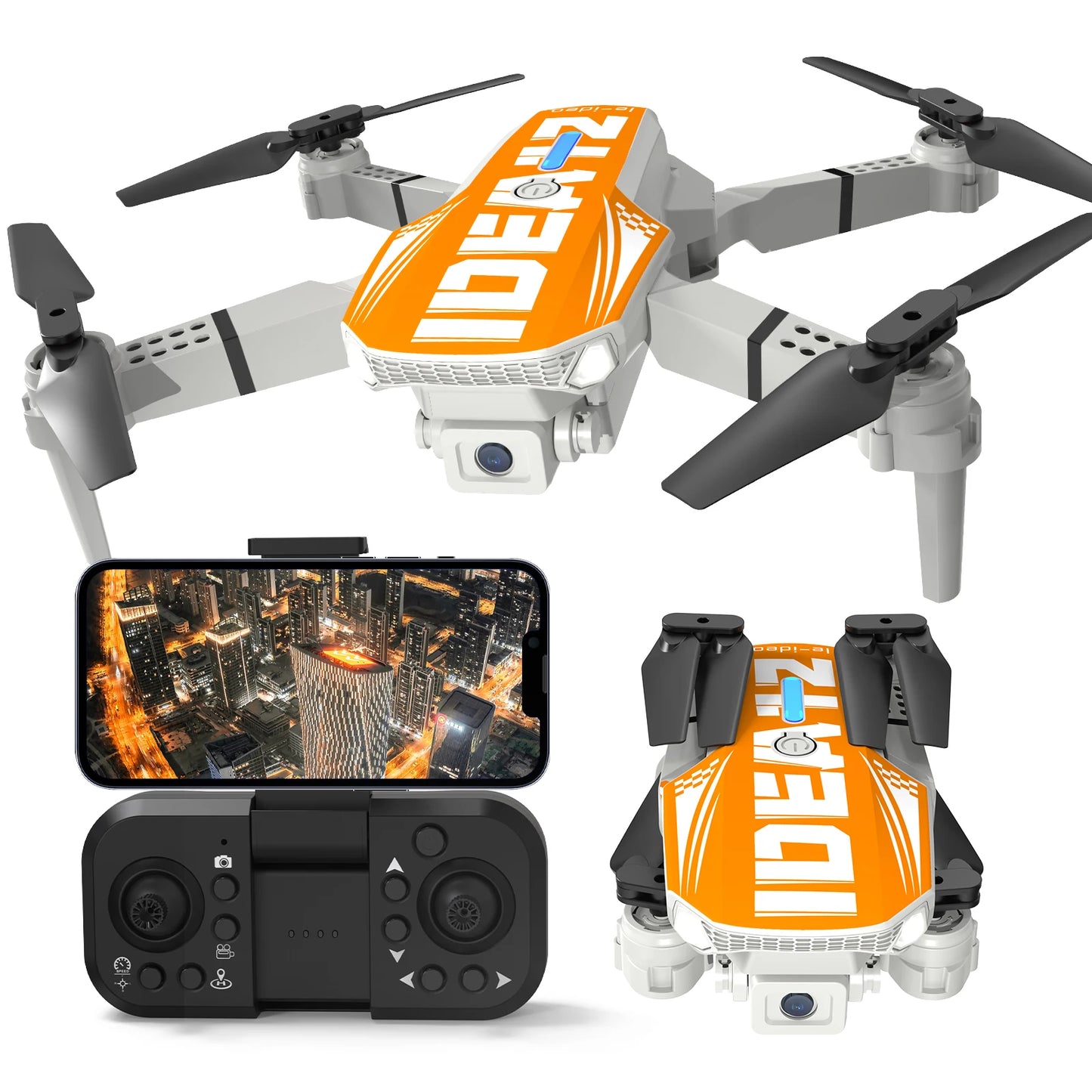 IDEA12 mini Drone 1080P HD Camera 2 Batteries Foldablef RC Quadcopter 2.4G WiFi FPV Optical Flow for Kids Gift CO