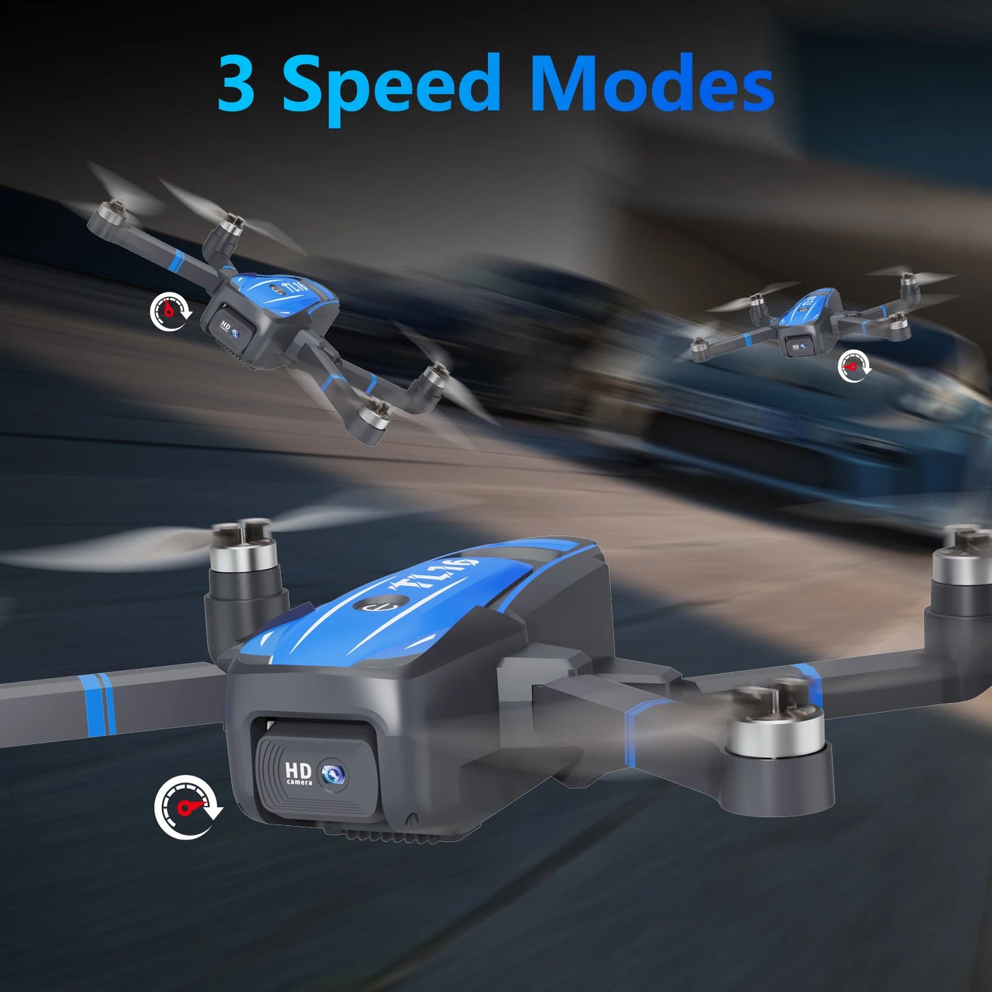 TL16 Brushless Motor Drone with 1080P Camera, FPV Drone for Beginner, Optical Flow Positioning  90° Motorised Adjustable Lens