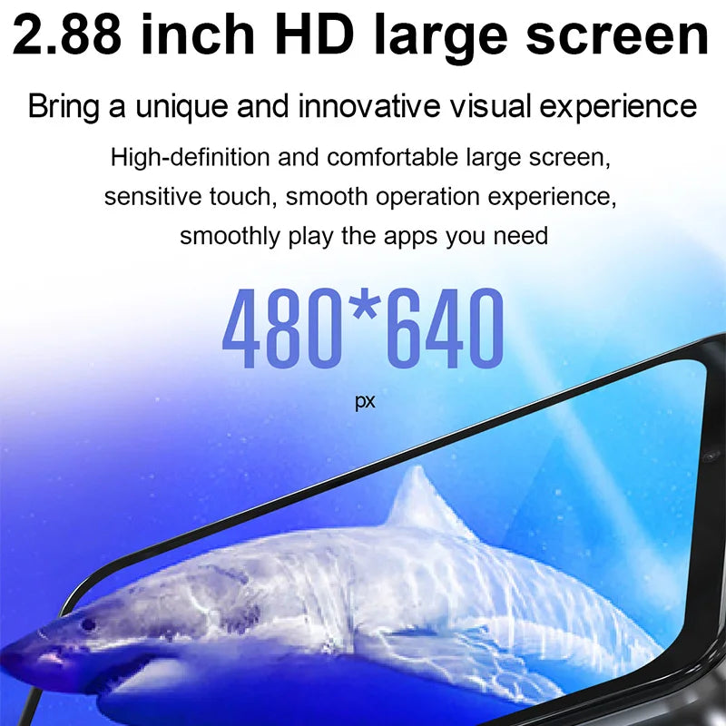 Smartwatch 4G LTE 4 GB di RAM 64 GB di ROM Schermo da 2,88" Doppia fotocamera da 5 MP/13 MP Quad Core 2300 mAh Android 9.0