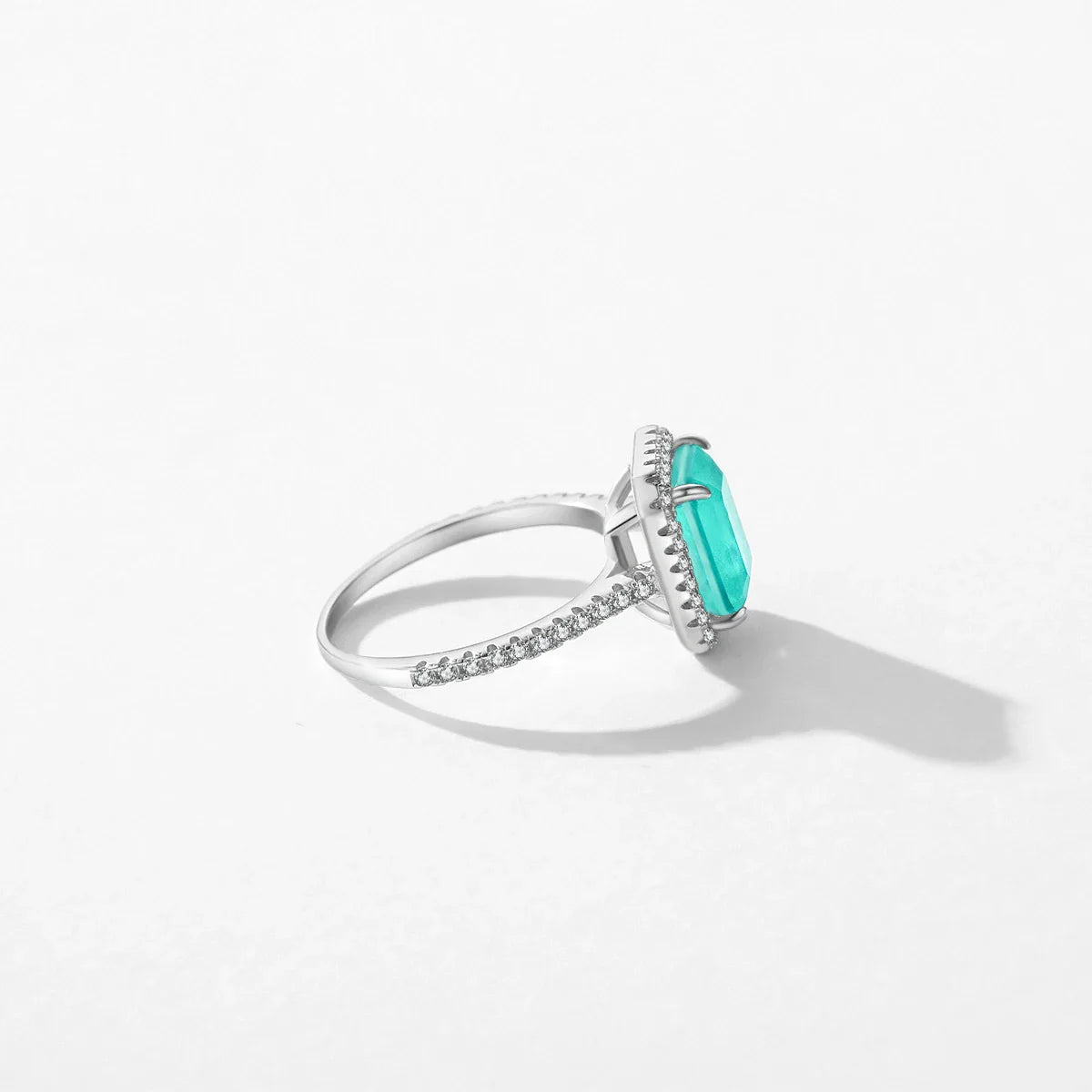 Anelli di lusso in argento sterling 925 con tormalina Paraiba per donna