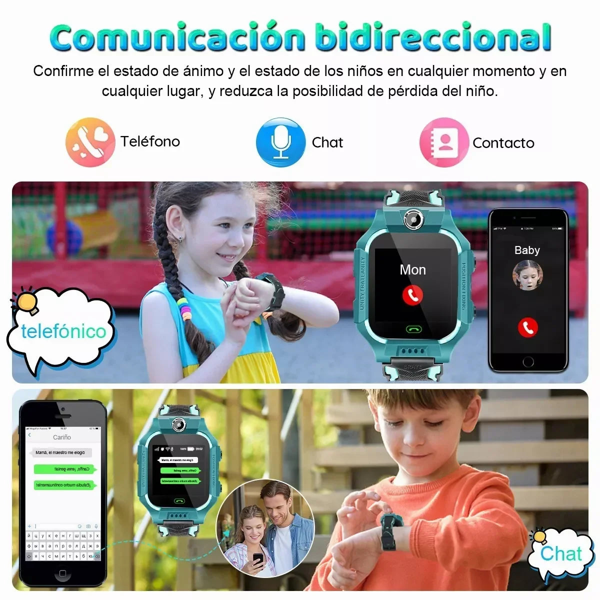 Smartwatch für Kinder mit 4G, WLAN, GPS, KAMERA, SOS-Anruf