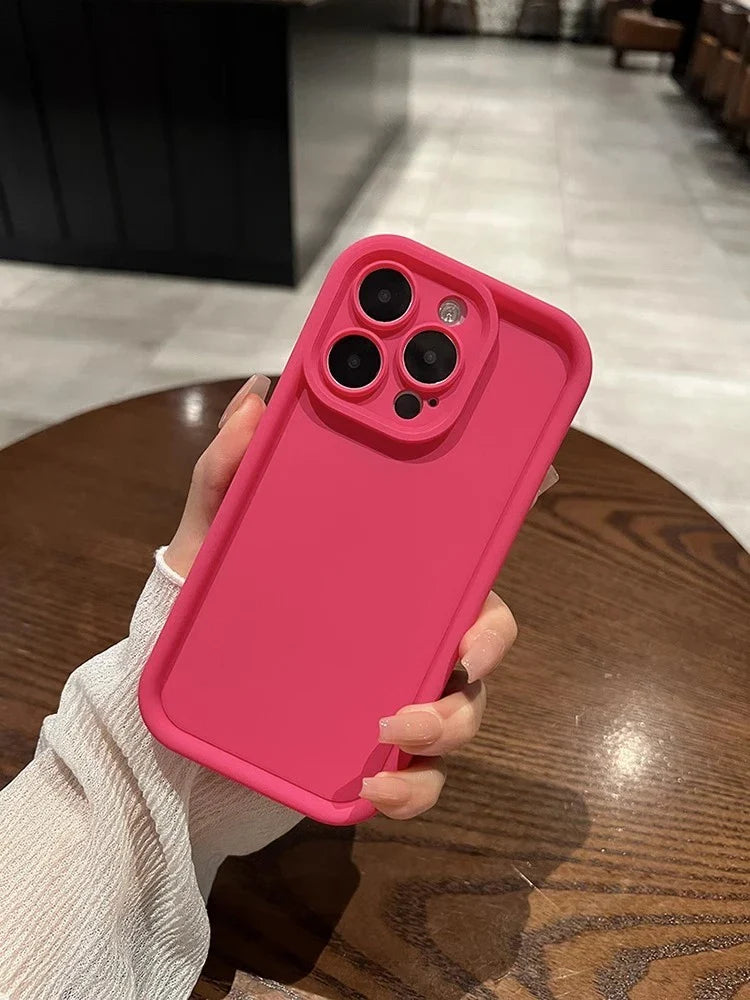Custodia per telefono carina per iPhone 15 14 13 12 11 Pro Max, morbida custodia in silicone per iPhone X 14 15 Plus, protezione per la fotocamera