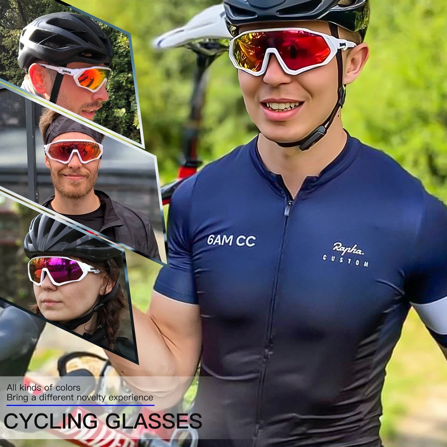 Fahrradbrille UV400 Herren Damen Fahrrad Sportausrüstung Outdoor MTB Radbrille Straßenlauf Fahren Sonnenbrille 1 Linse