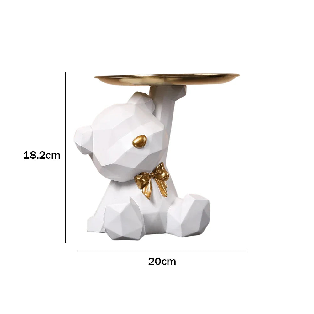Bulldog Cool Sculpture Dog Ornament Butler Storage Box