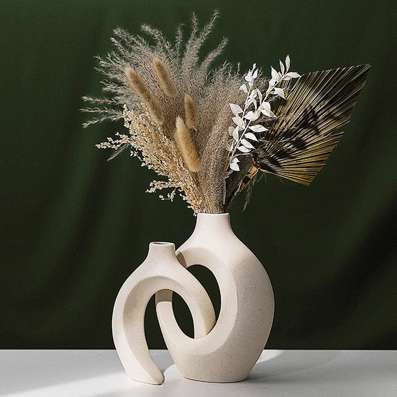 CAPIRON Vaso decorativo di lusso in ceramica, accessori per la decorazione della casa, fiori nordici, interni della casa, tavolo da soggiorno, arte moderna