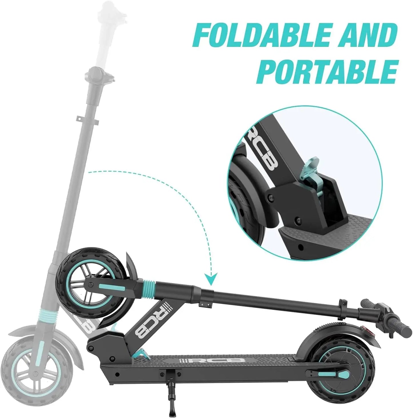 RCB Elektroroller, Ultra-Portable mit APP, Tempomat, 3-Gang-Modus, LCD-Display, Innovatives Faltme