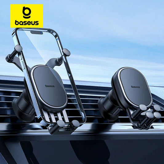 Supporto per telefono da auto Baseus Gravity Auto ripristinabile nella bocchetta dell'aria dell'auto Supporto in silicone per iPhone Xiaomi Samsung Supporto per cellulare da auto