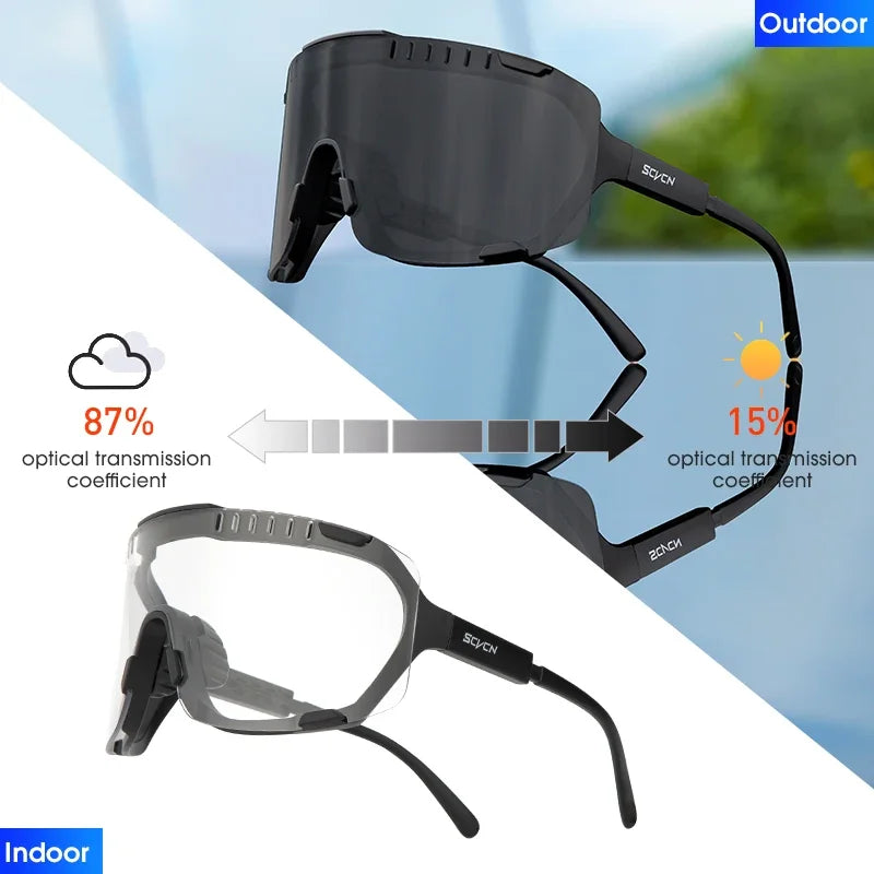 2023 Radfahren Sonnenbrillen Fahrrad Brillen Männer Sport Fahrrad Brille Outdoor UV400 Frauen Radfahren Gläser MTB Photochrome Sonnenbrille