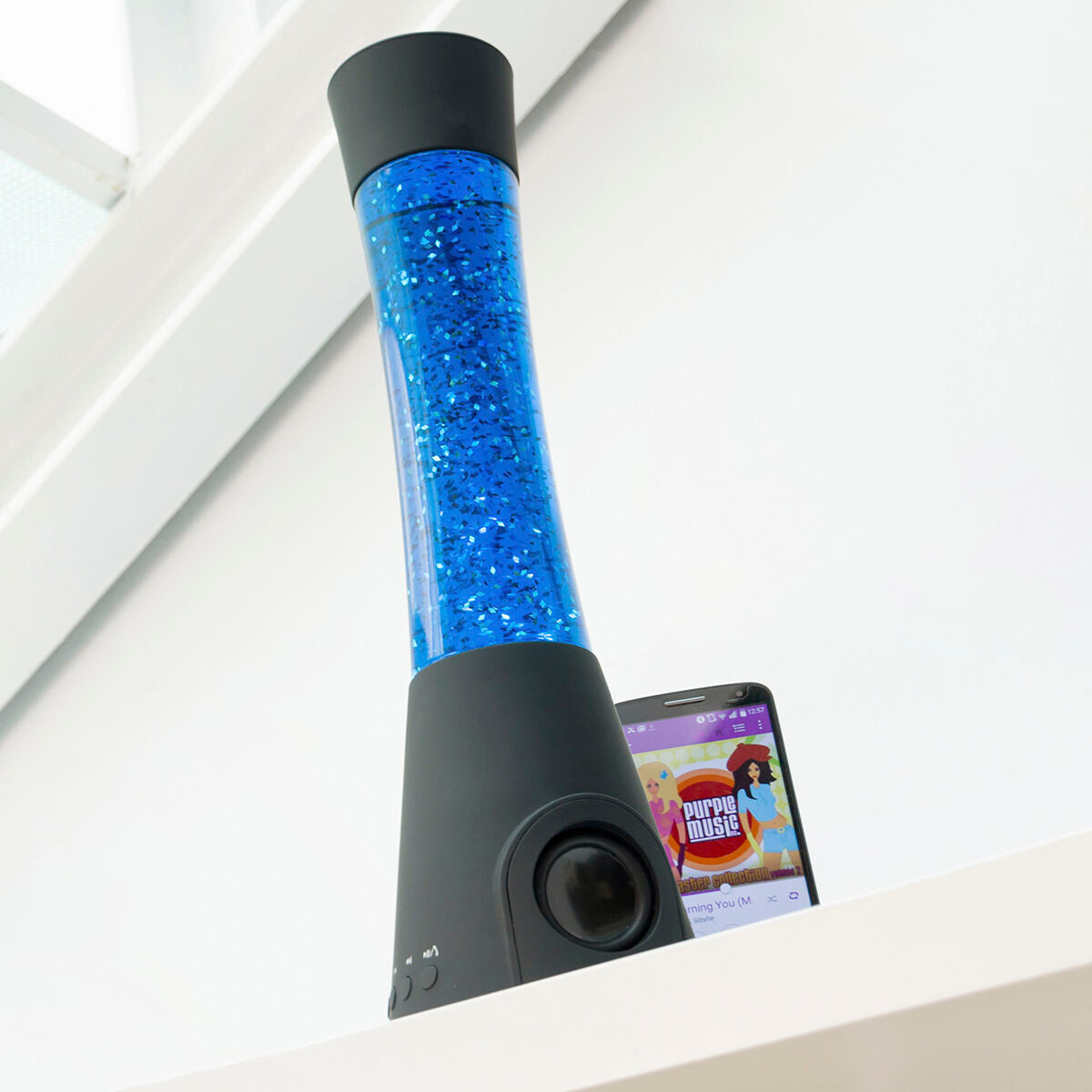 Lampada glitterata con altoparlante e microfono Flow Lamp InnovaGoods