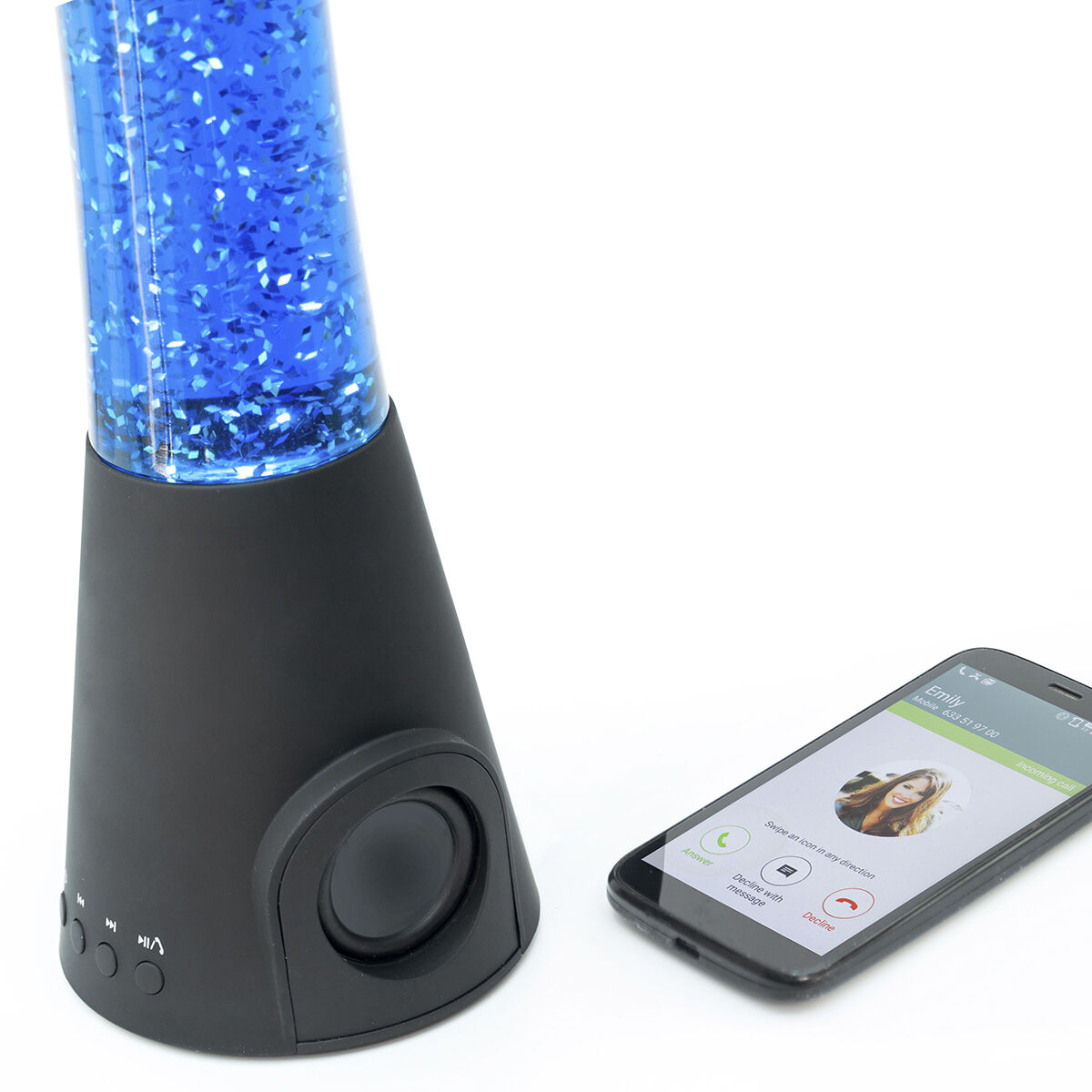 Lampada glitterata con altoparlante e microfono Flow Lamp InnovaGoods